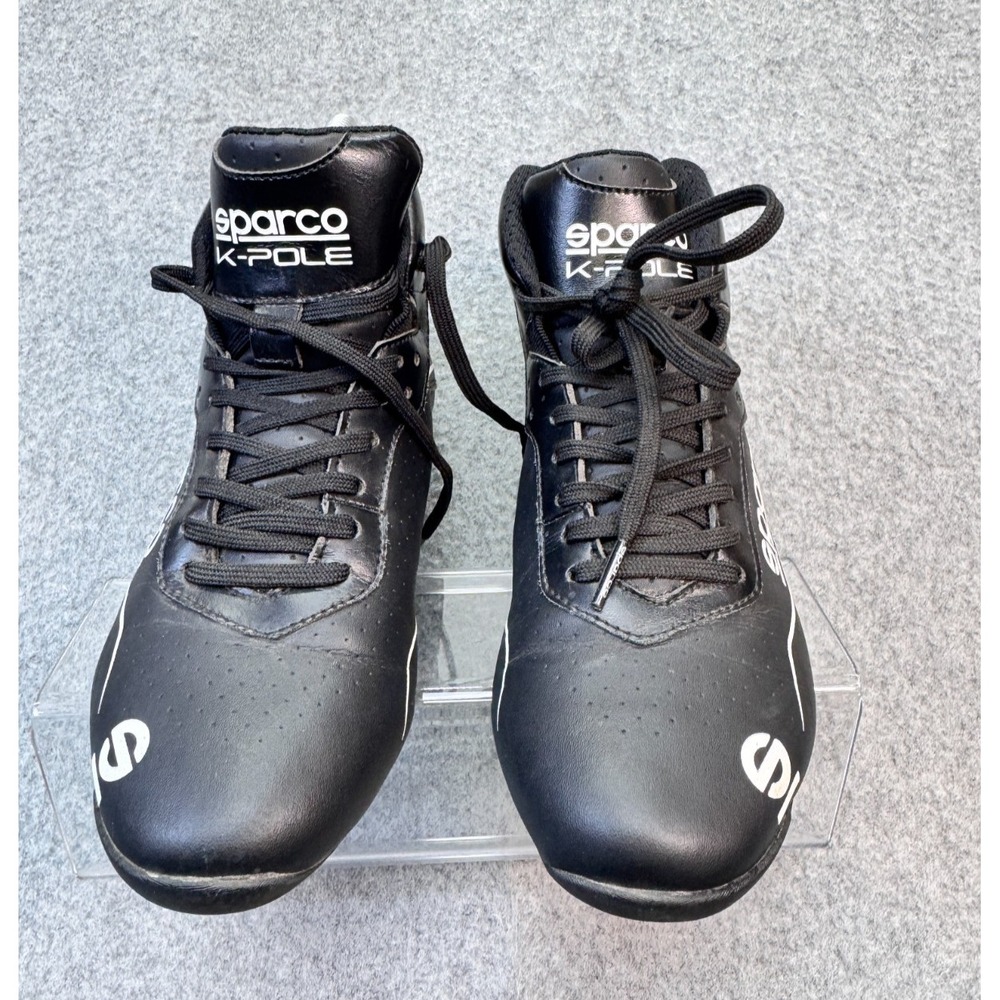 Sparco hoes‎ K-Pole Black Synthetic Leather Size US 5 High-Top Grip Sole